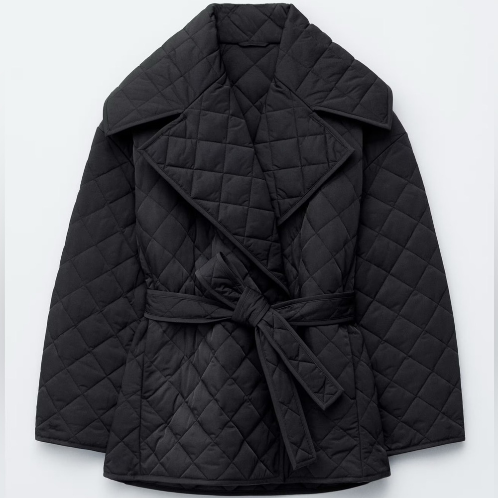 & Other Stories Black Quilted Puffer Jacket
